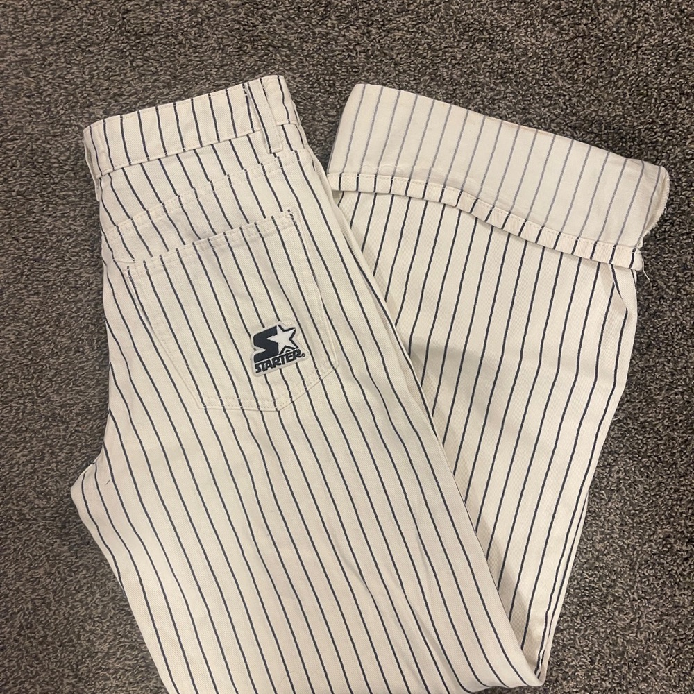 Stradivarius x Starter High-Rise Stripped Jeans